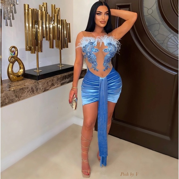 Muire crystal glam dress Posh By V - Picture 1 of 4